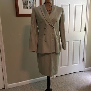 SOLD - NWOT Fully-Lined Sage Suit Jacket & Skirt